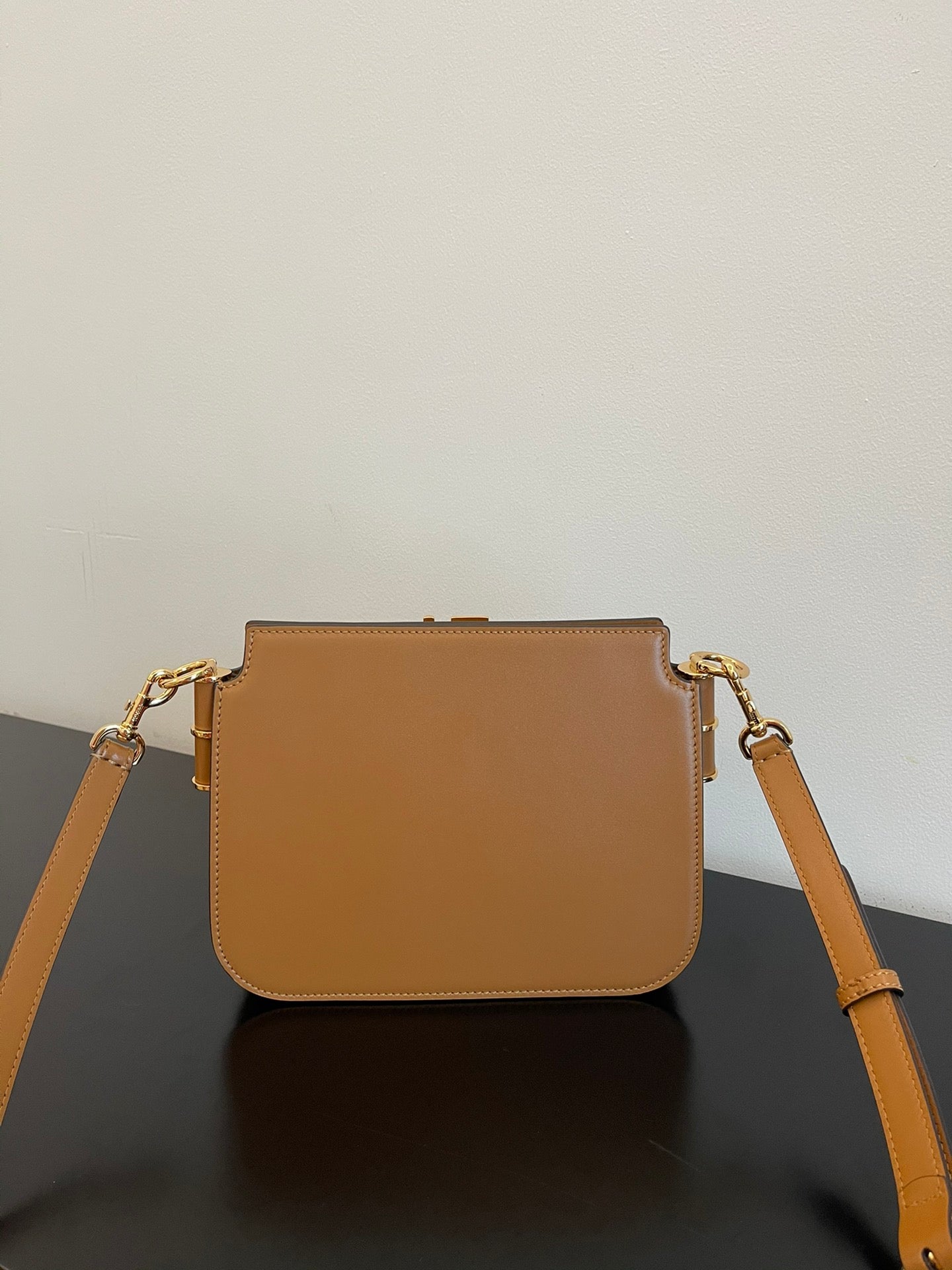 Fendi Touch Small Leather Shoulder Bag - Tan Brown