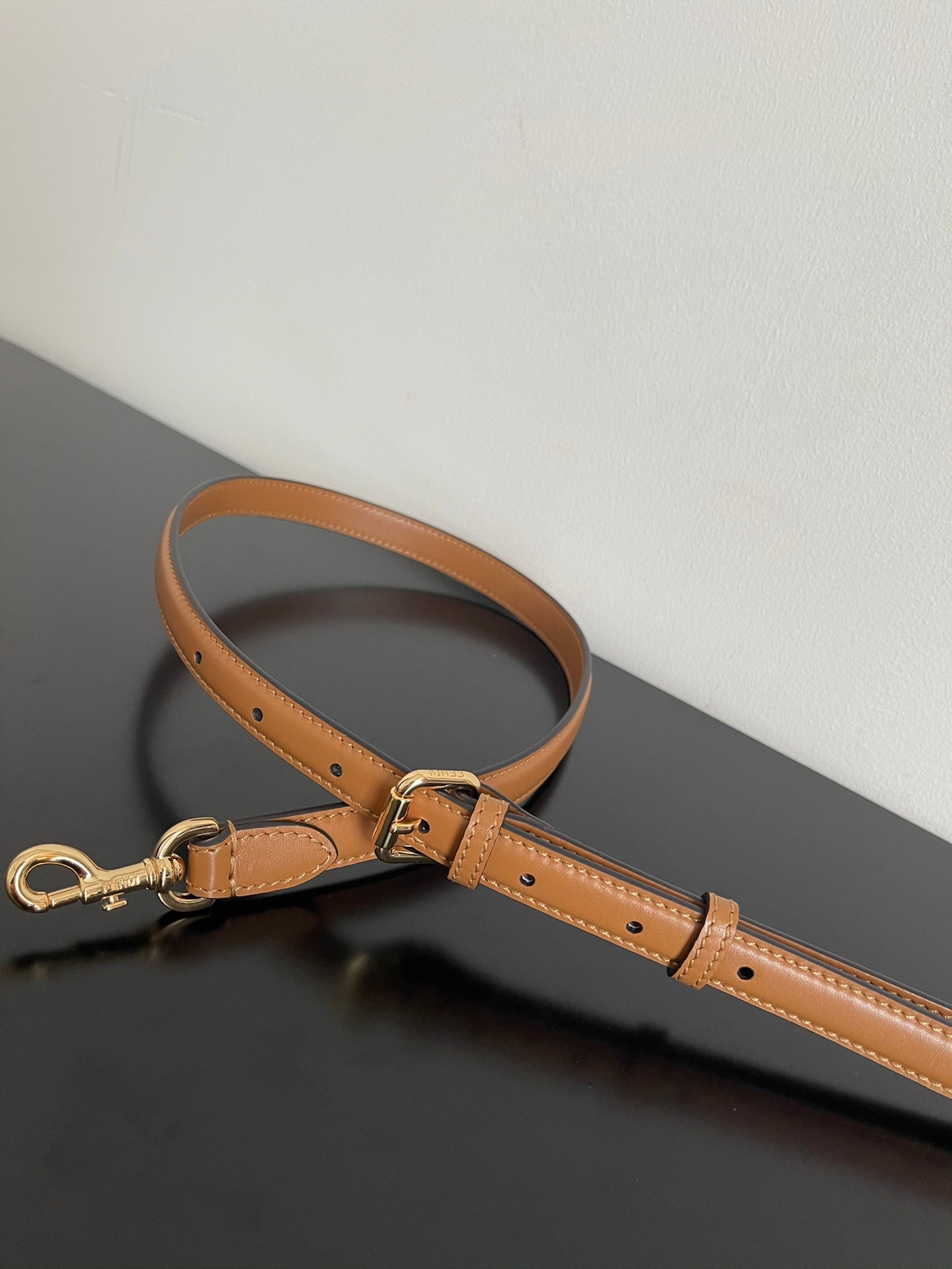 Fendi Touch Small Leather Shoulder Bag - Tan Brown