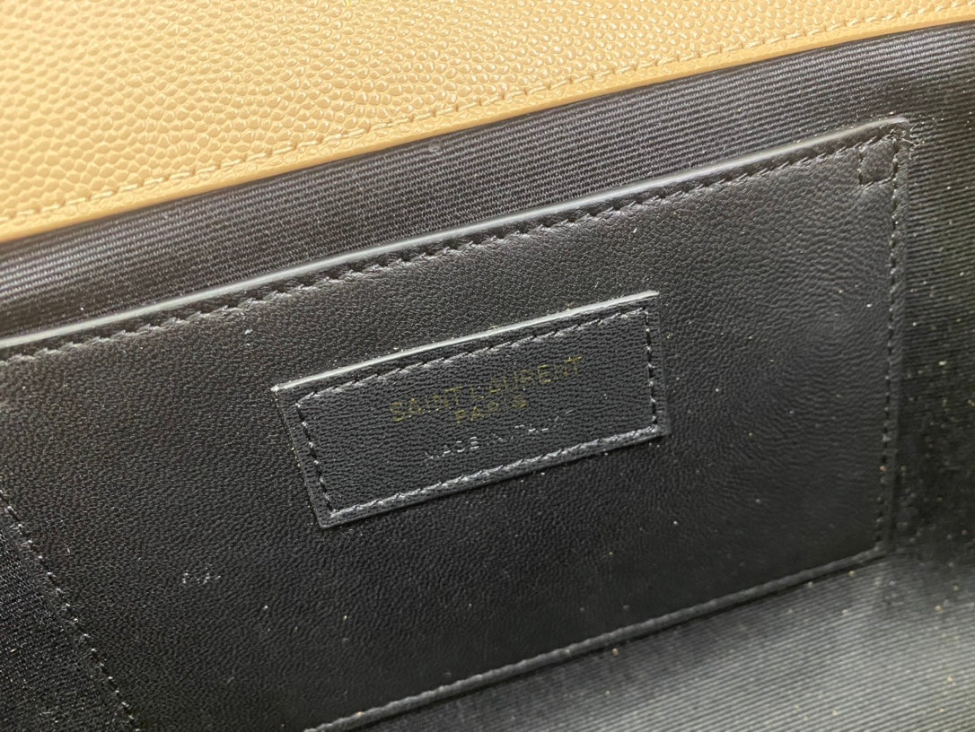 Saint Laurent Kate Small Tassel Shoulder Bag - Beige Leather with Gold-Tone Hardware