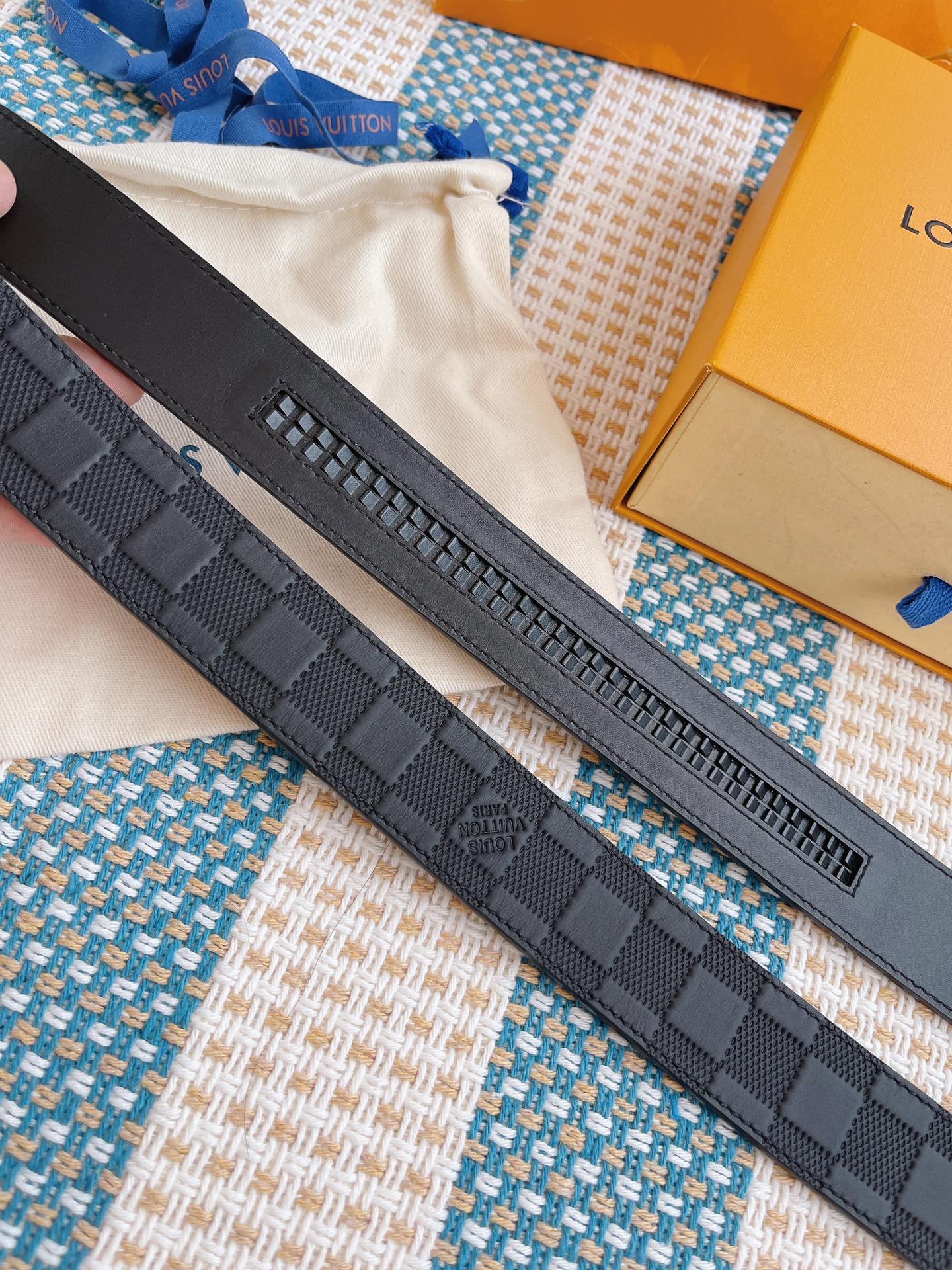 Louis Vuitton Men's LV Initiales 40mm Reversible Belt - Damier Infini Leather, Onyx Black, Silver-Tone Hardware