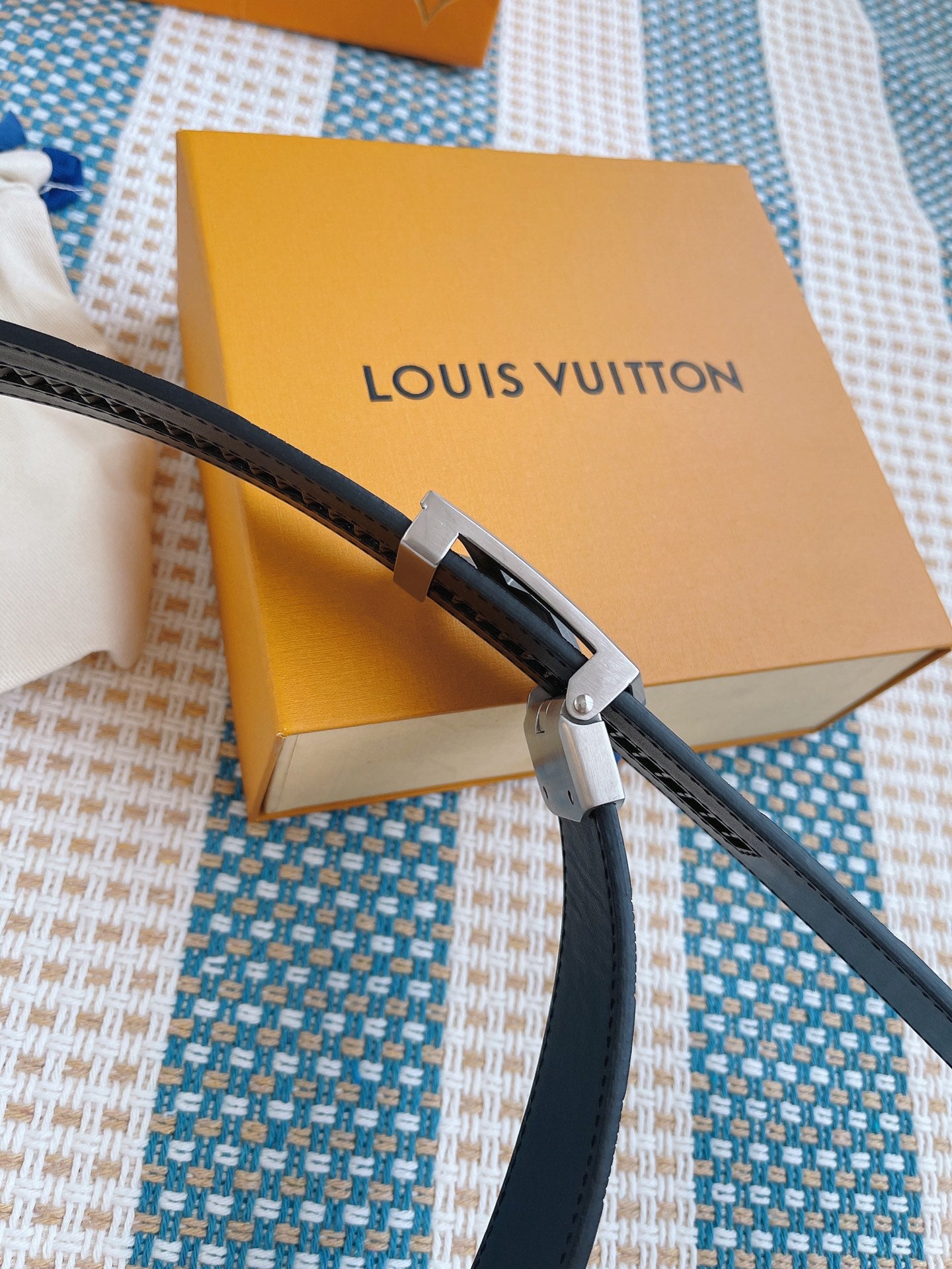 Louis Vuitton Men's LV Initiales 40mm Reversible Belt - Damier Infini Leather, Onyx Black, Silver-Tone Hardware