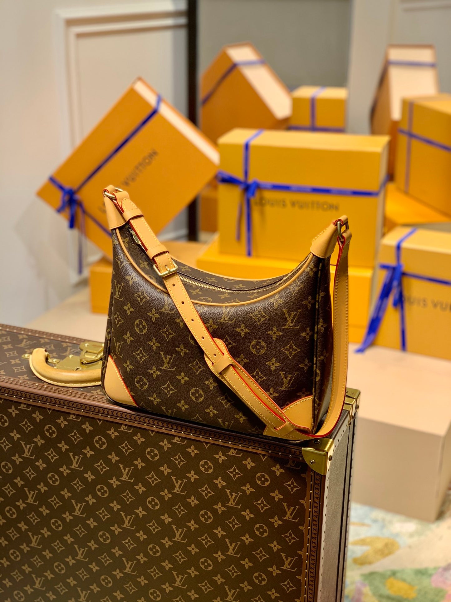 Louis Vuitton Boulogne Monogram Canvas Shoulder Bag