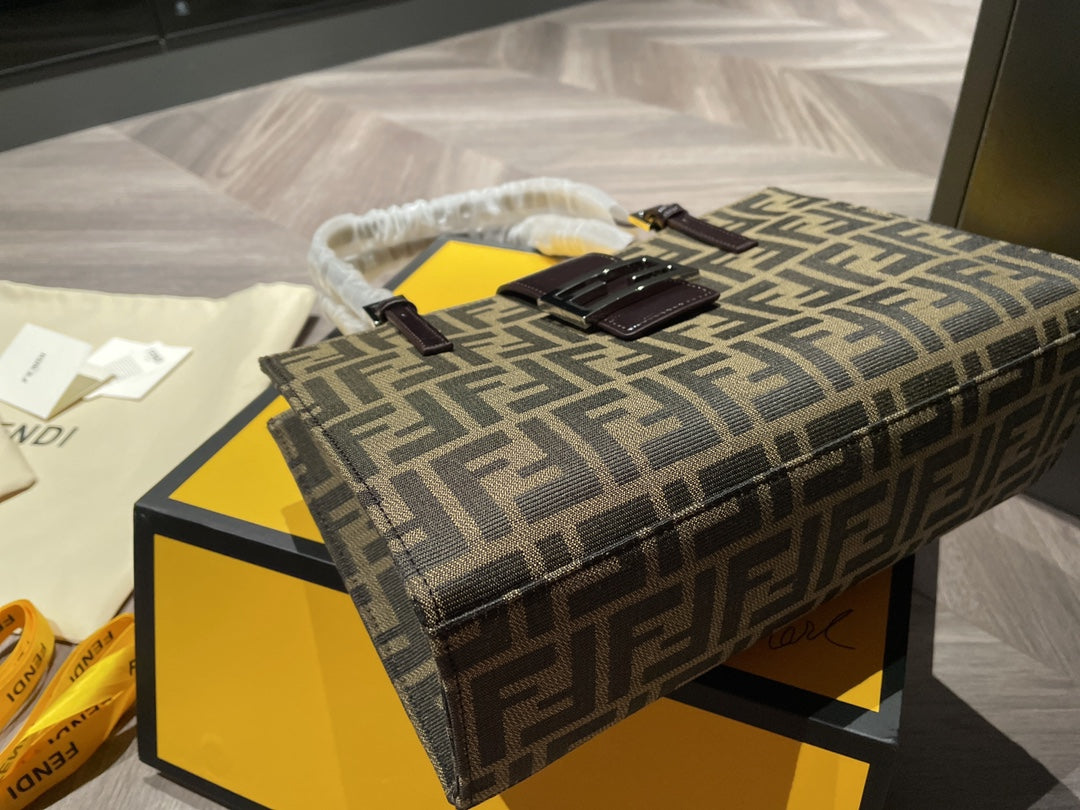 Fendi Vintage Zucca Monogram Canvas Underarm Baguette Bag