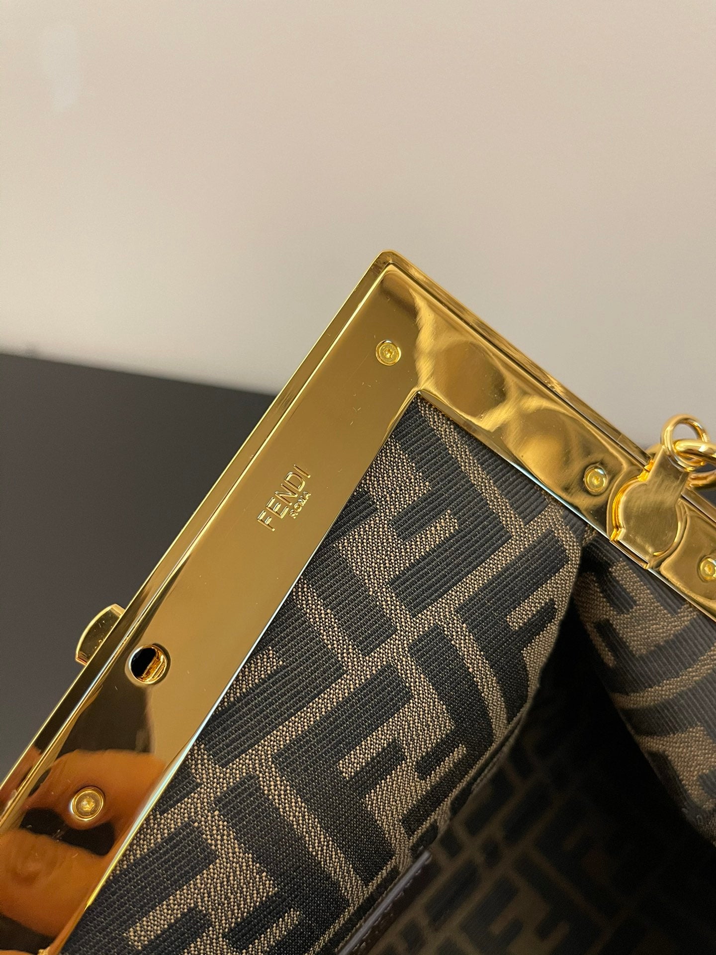 Sage Green Leather Frame Clutch Crossbody Bag with Gold Hardware