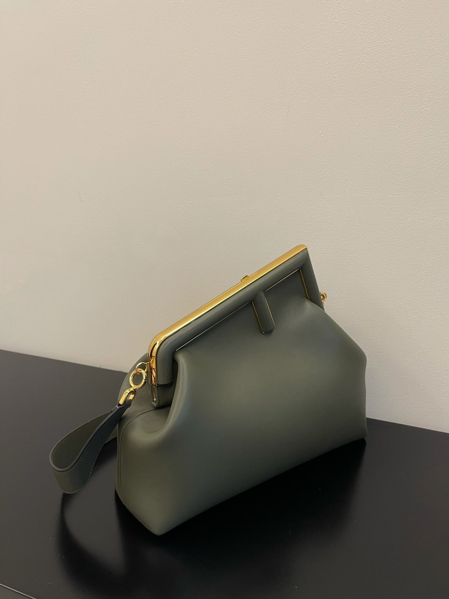 Women's Olive Green Frame Clutch Crossbody Bag - Elegant Evening Handbag