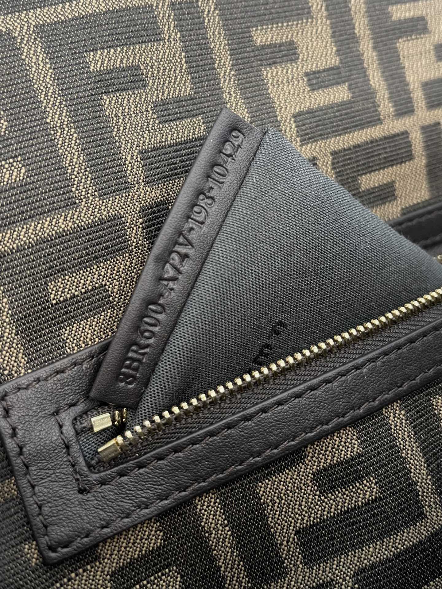 Fendi Baguette Monogram Canvas Shoulder Bag - Grey/Black FF Logo