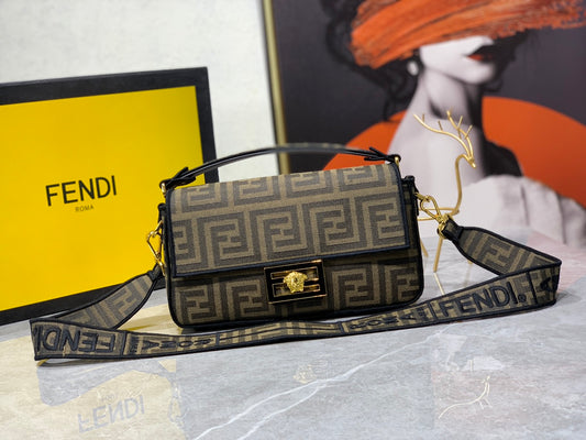 Fendi x Versace Fendace Baguette Bag - FF Monogram with Medusa Hardware