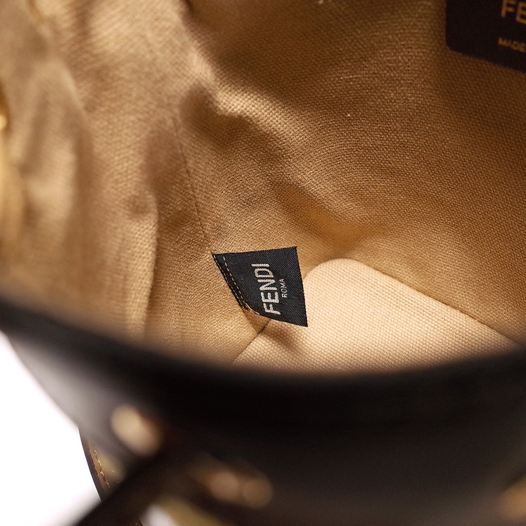 Monogram Multi-Color Canvas Mini Bucket Bag with Leather Trim