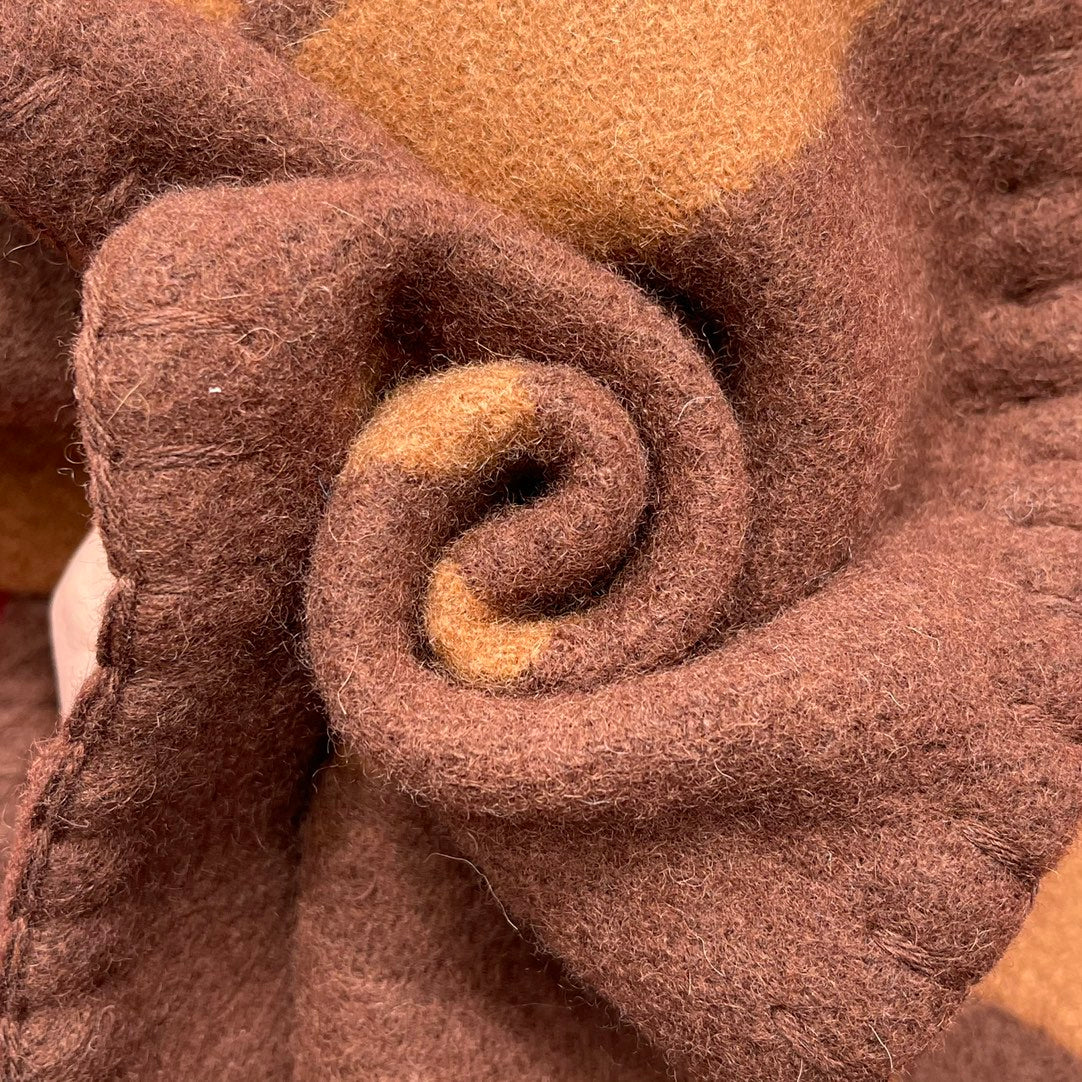Louis Vuitton Logomania Monogram Scarf - Brown and Tan Designer Wool Blend Winter Scarf