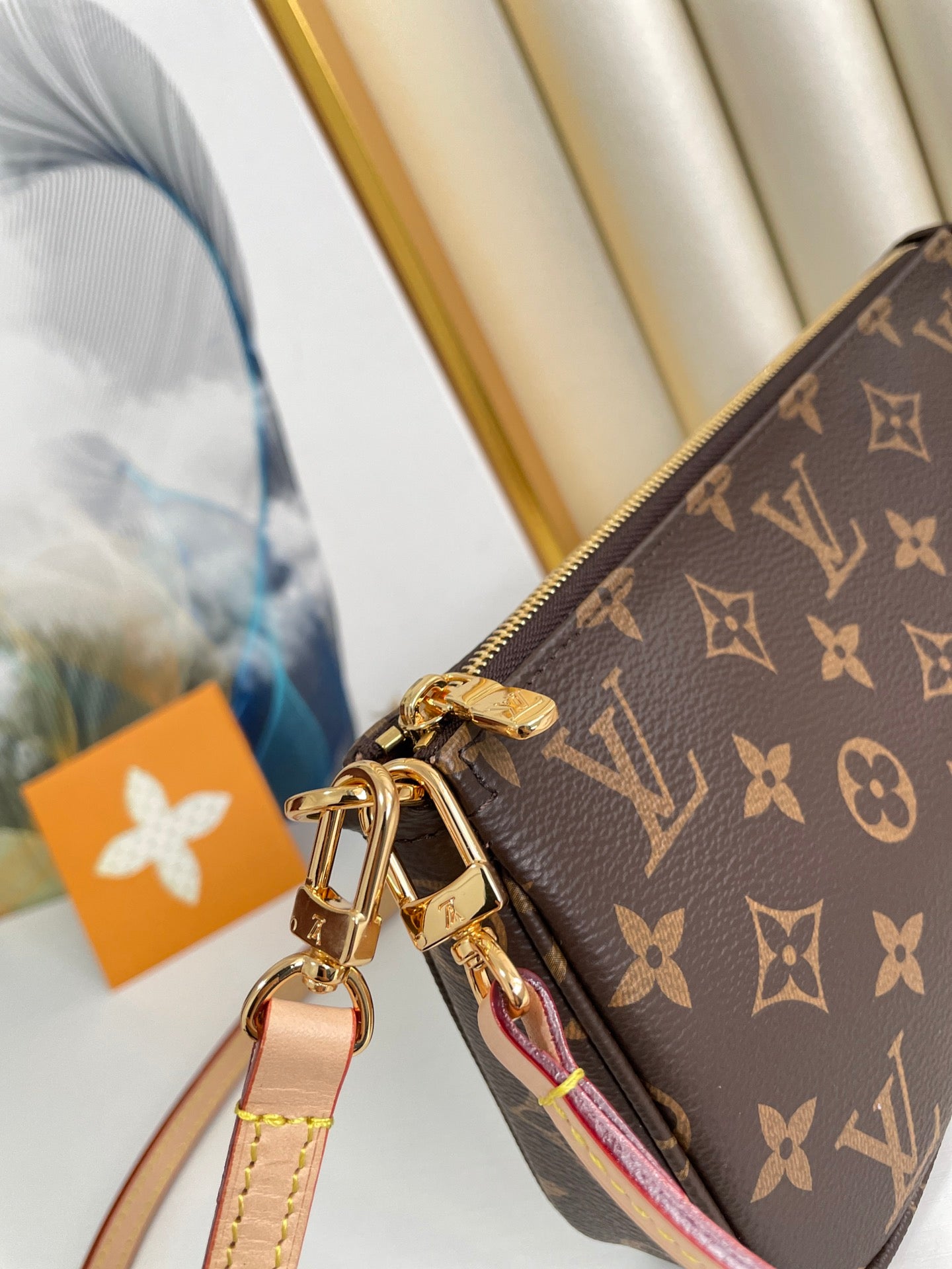 Louis Vuitton Monogram Pochette Accessoires Shoulder Bag - Brown