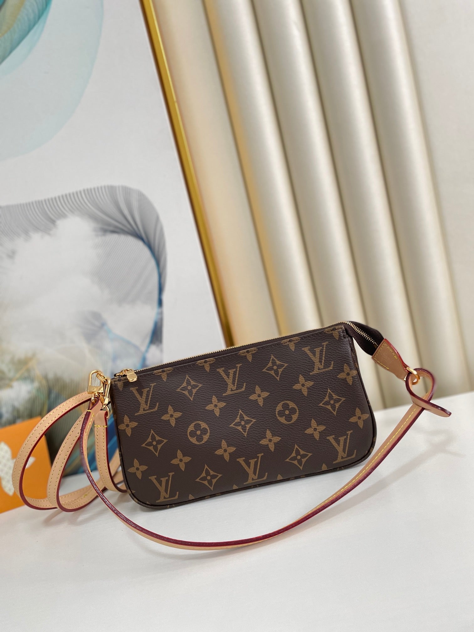 Louis Vuitton Monogram Pochette Accessoires Shoulder Bag - Brown