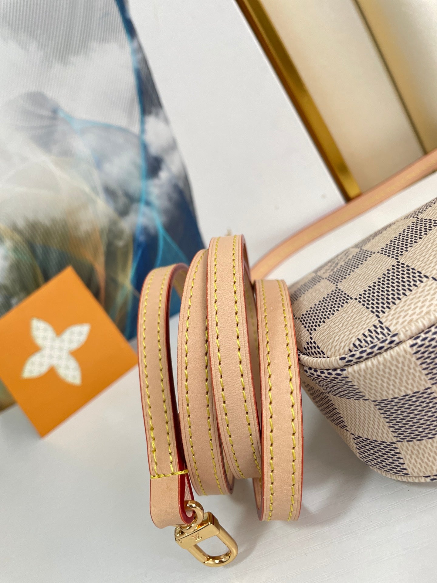 Louis Vuitton Classic Checkered Canvas Mini Shoulder Bag for Women