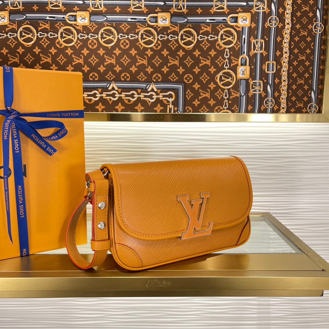 Louis Vuitton Buci Shoulder Bag - Gold Epi Leather - Tan