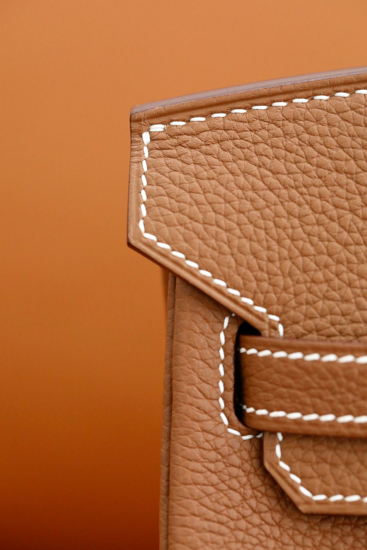 Luxury Tan Leather Top Handle Handbag with Gold-Tone Hardware