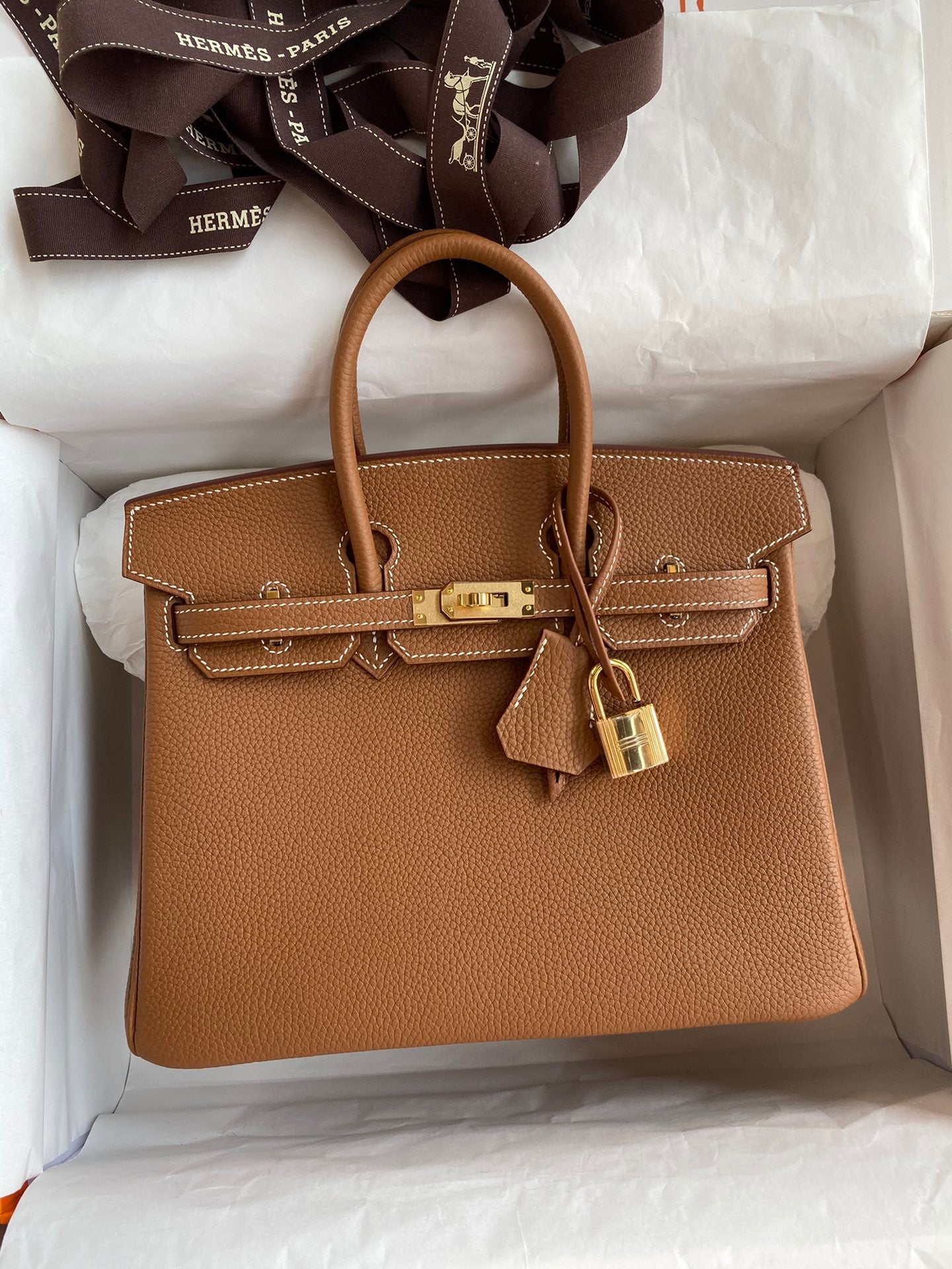 Hermès Birkin 25 Gold Togo Leather with Gold Hardware