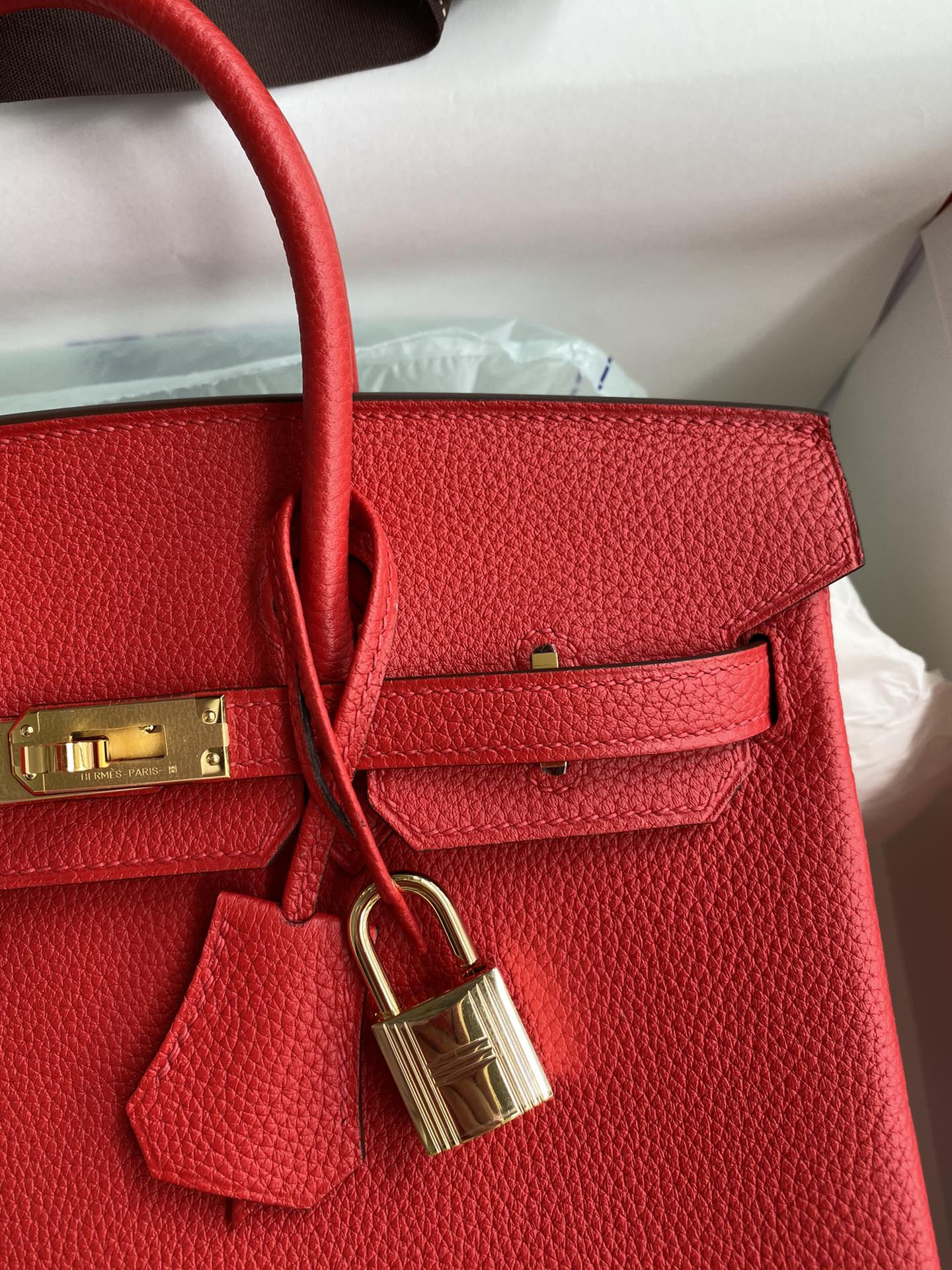 Hermès Birkin 25 Red Togo Leather with Gold Hardware