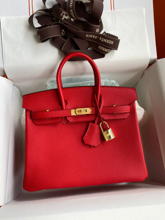 Hermès Birkin 25 Red Togo Leather with Gold Hardware
