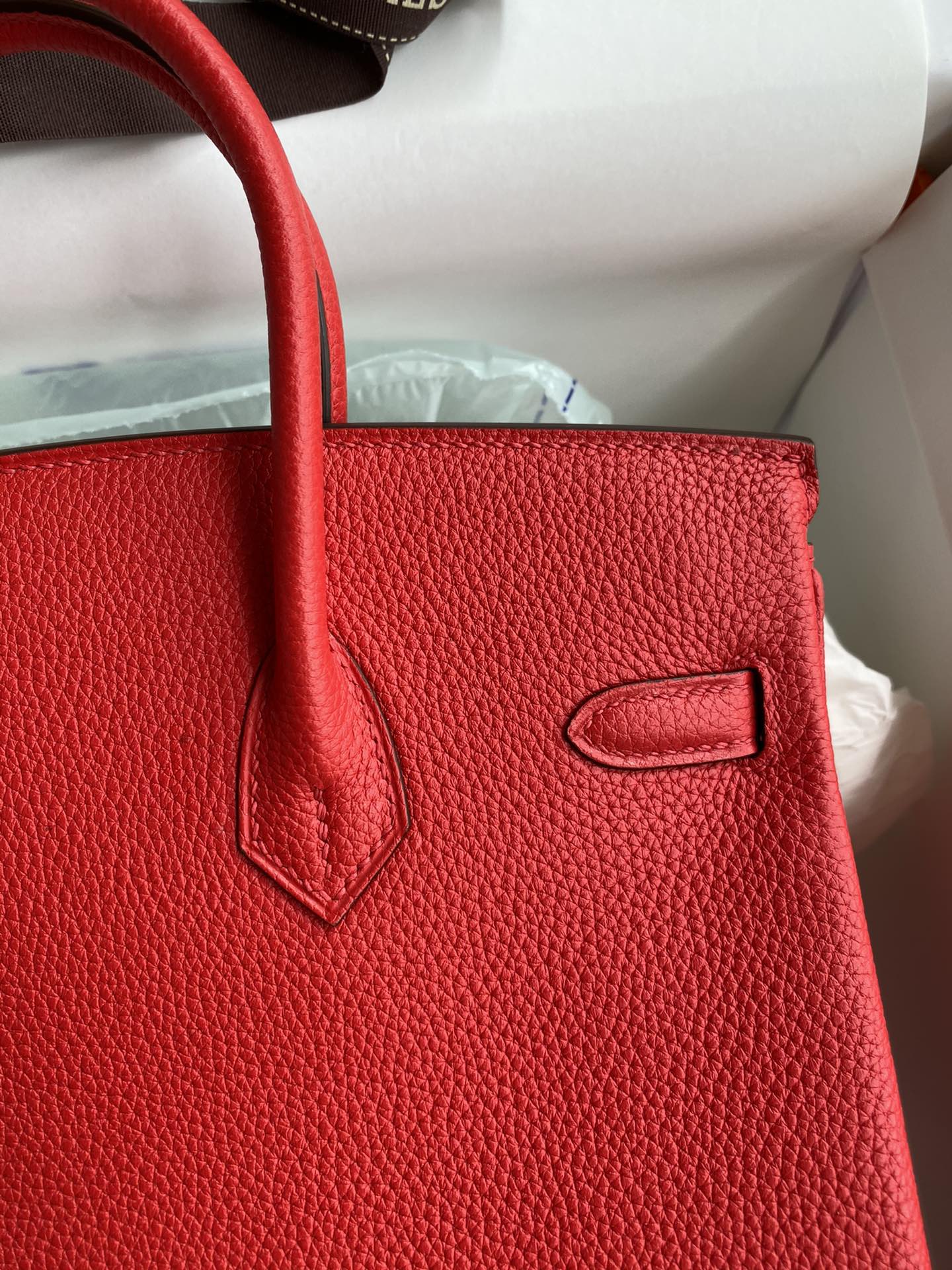 Hermès Birkin 25 Red Togo Leather with Gold Hardware