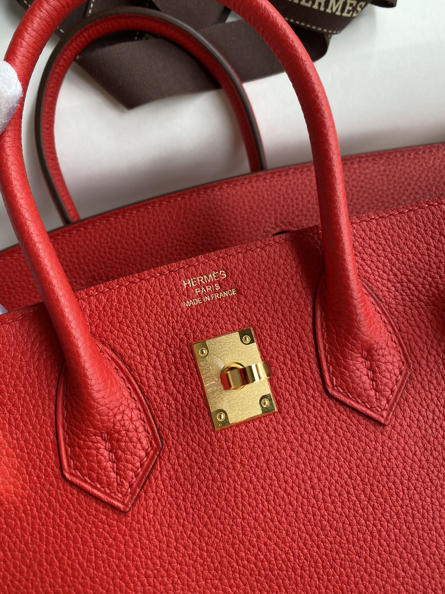 Hermès Birkin 25 Red Togo Leather with Gold Hardware
