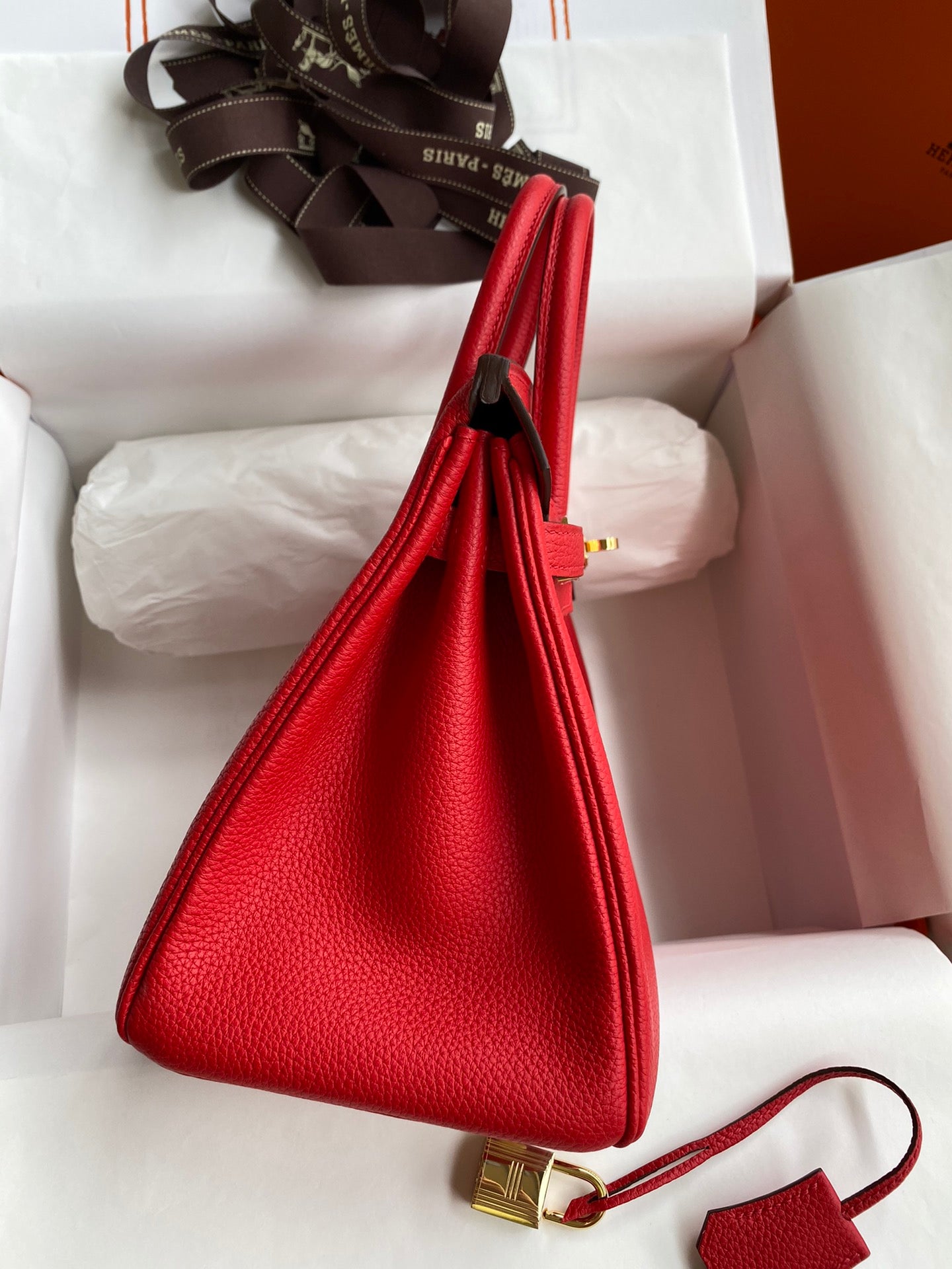Hermès Birkin 25 Red Togo Leather with Gold Hardware