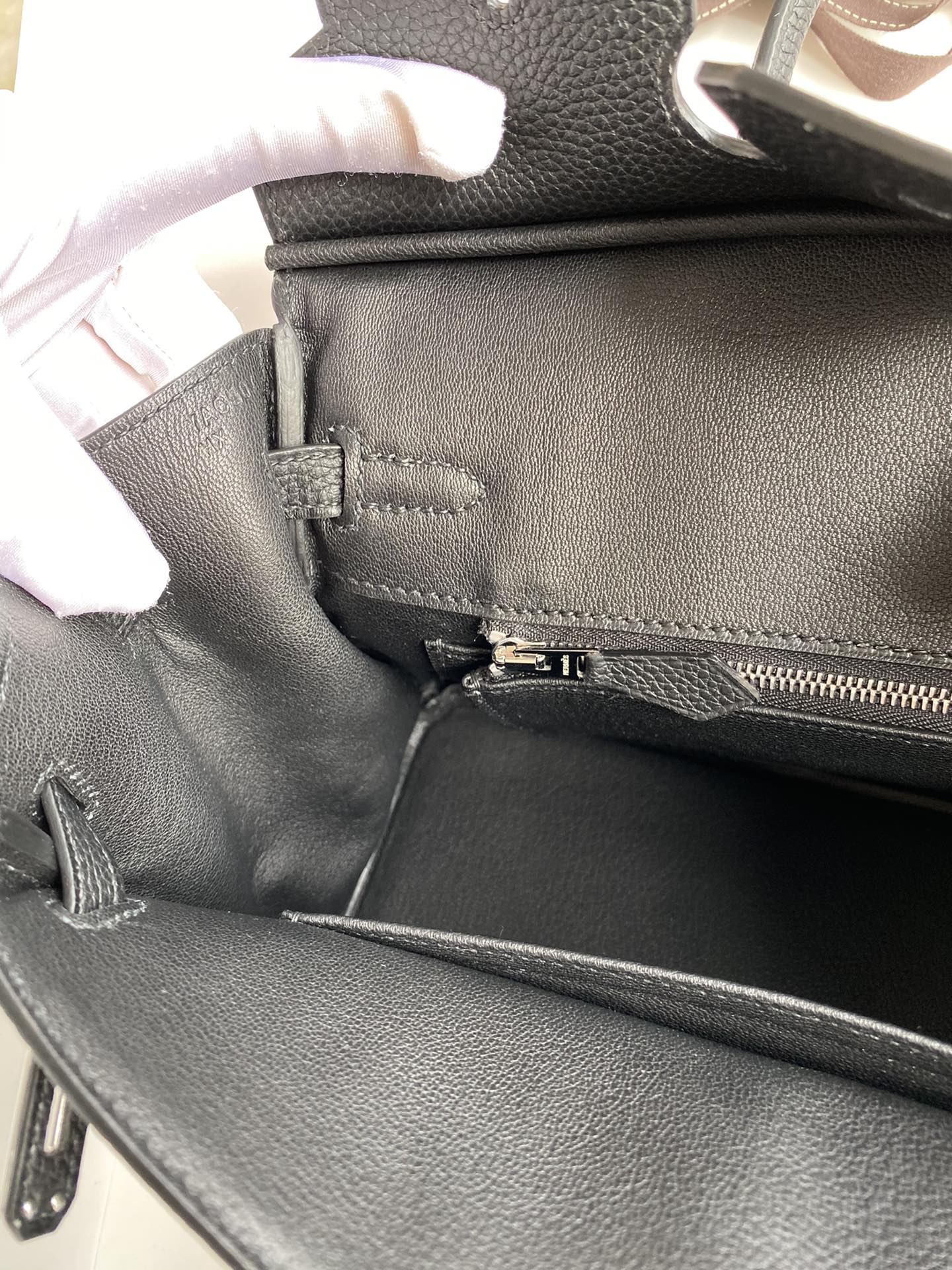 Hermès Birkin 25 Black Epsom Leather with Palladium Hardware and Rodeo Charm