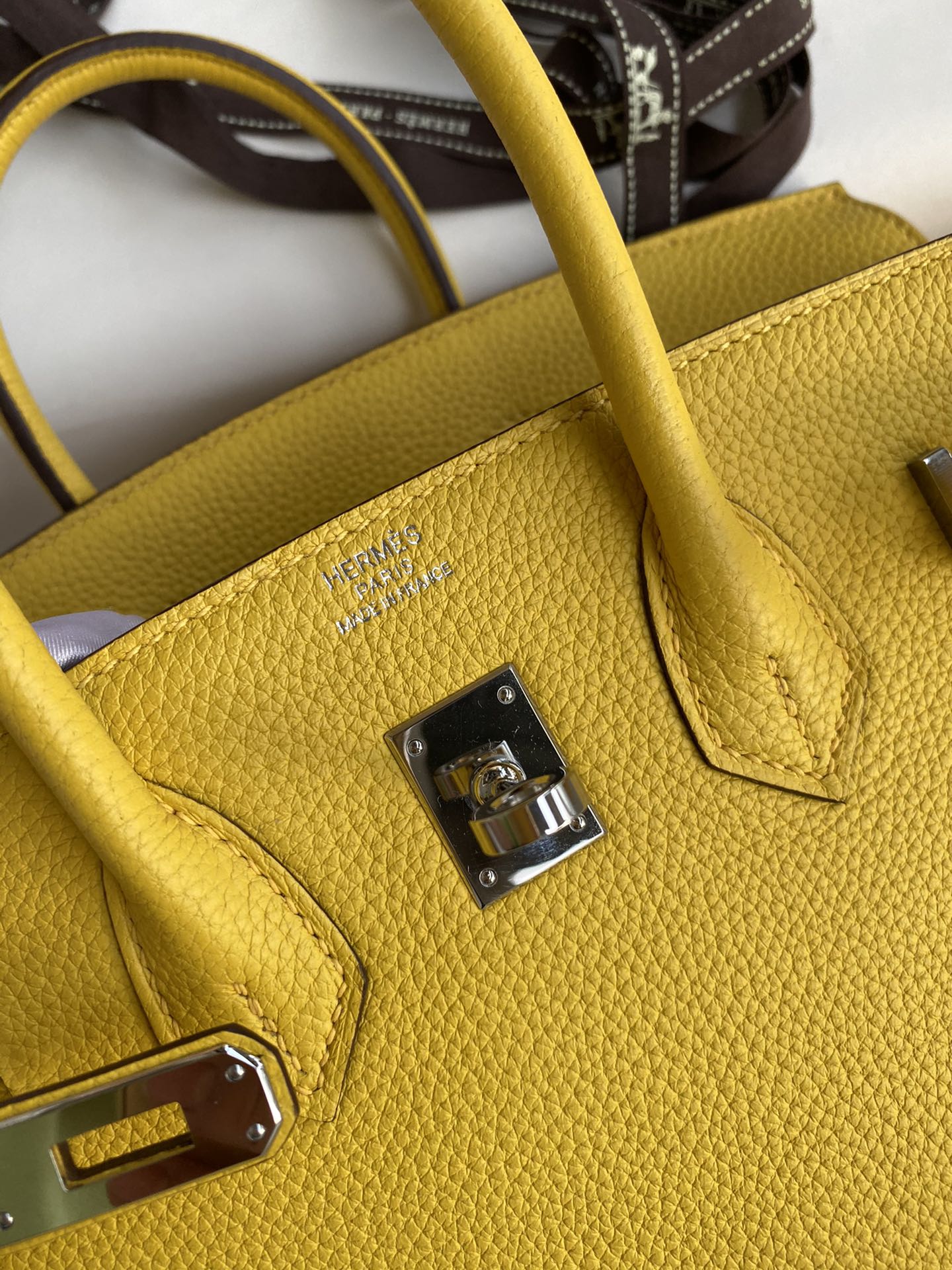 Hermès Birkin Bag Yellow Leather with Silver Hardware