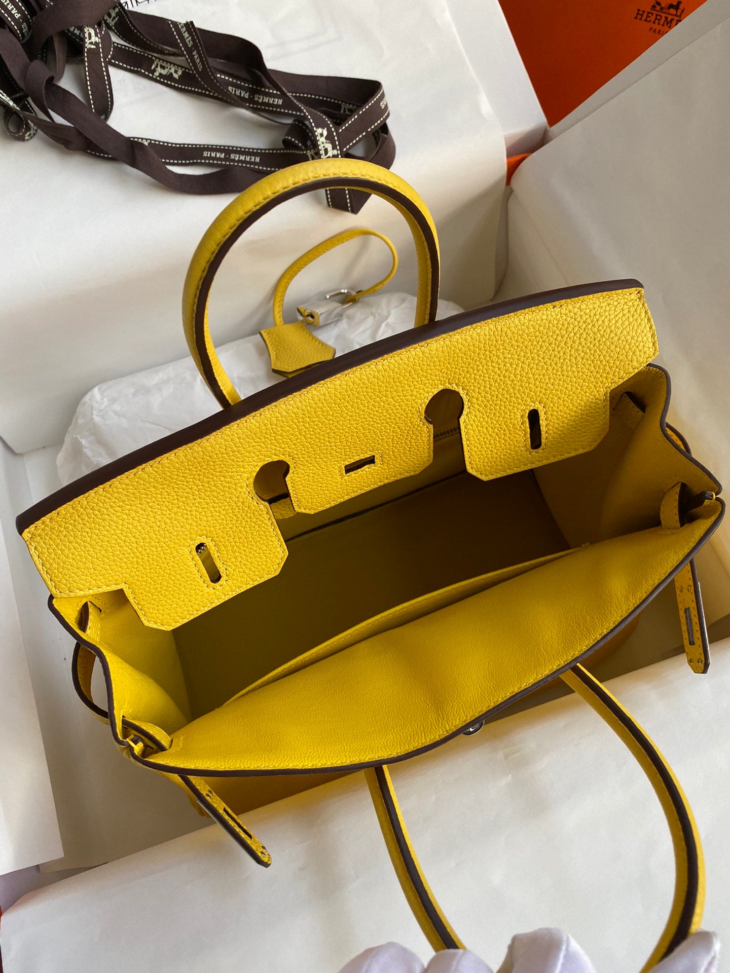 Hermès Birkin Bag Yellow Leather with Silver Hardware
