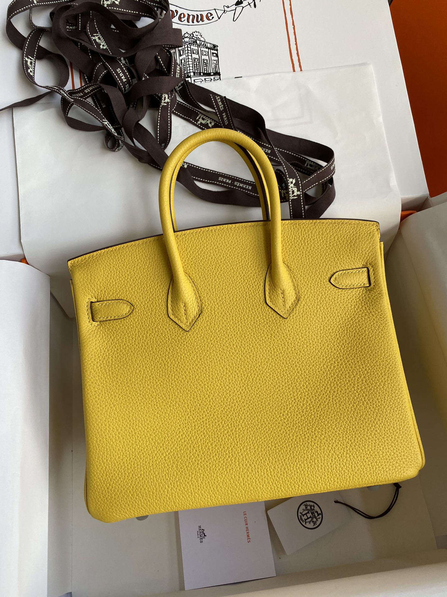 Hermès Birkin Bag Yellow Leather with Silver Hardware