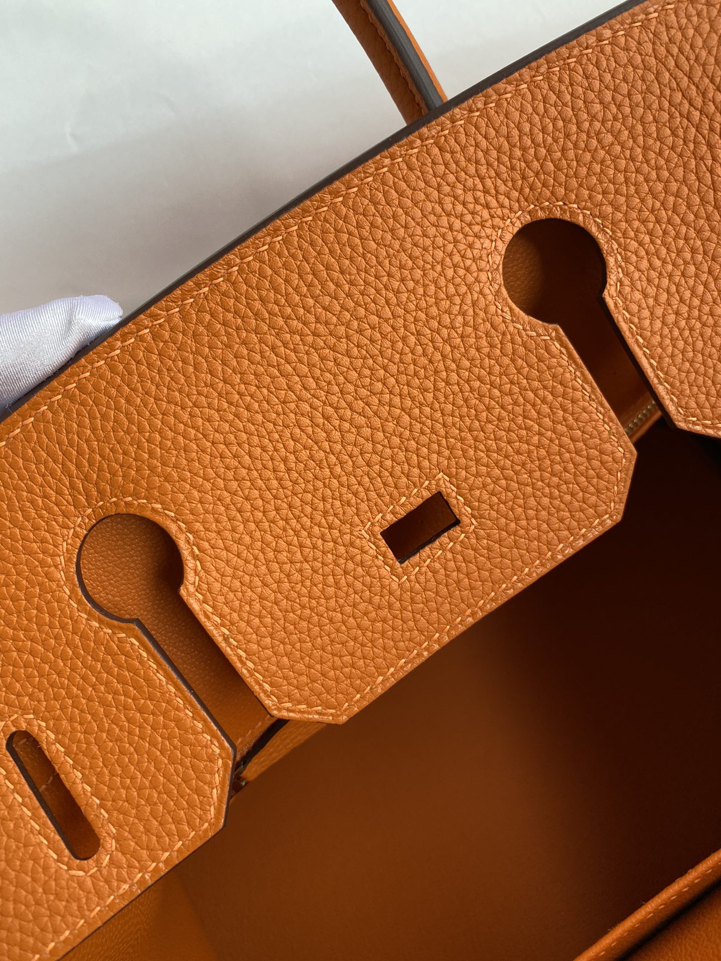 Hermès Birkin Handbag Orange Leather with Gold-Tone Hardware