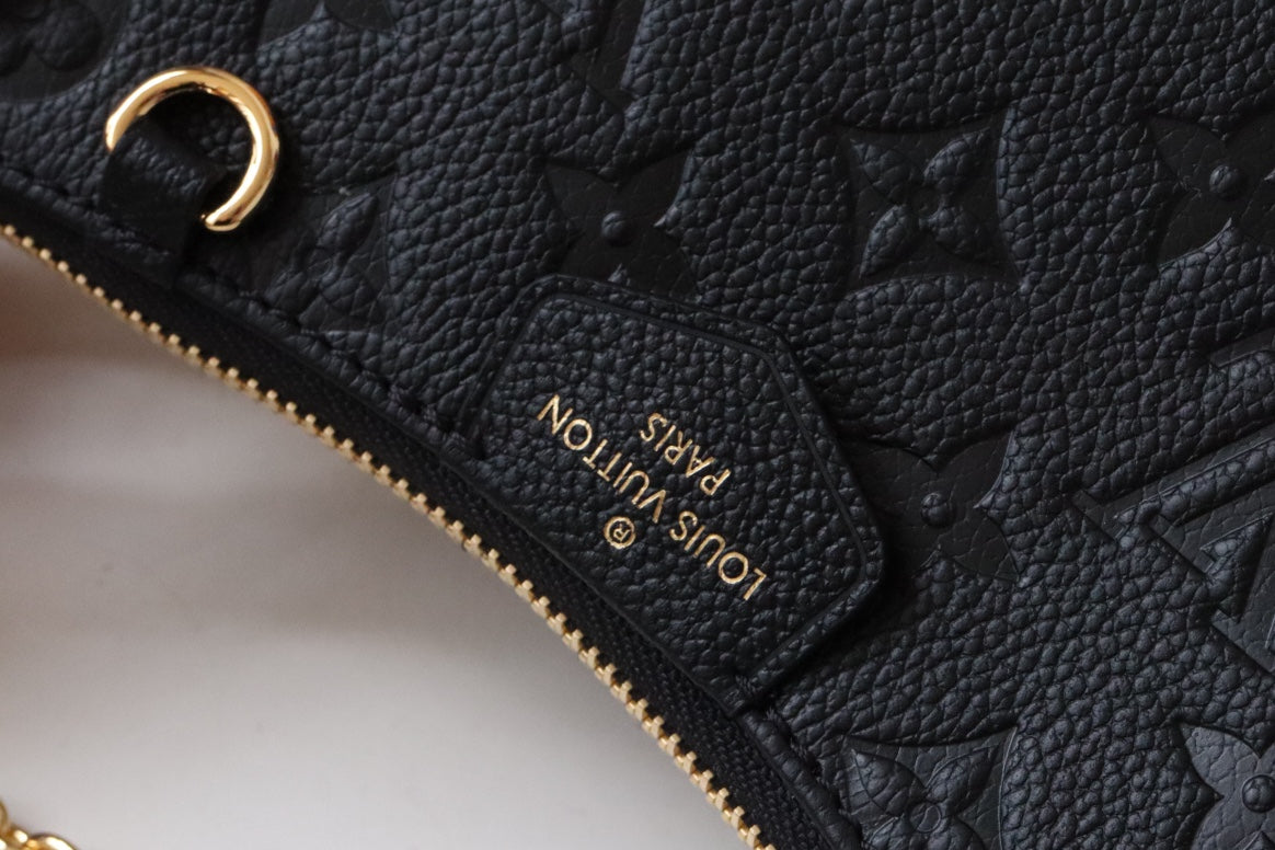 Louis Vuitton Monogram Empreinte Leather Pochette Accessoires - Black