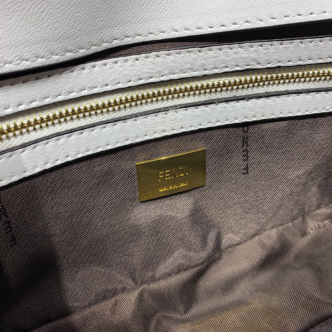 Fendi Baguette Pastel Gradient Embossed Leather Shoulder Bag - Pink White Blue