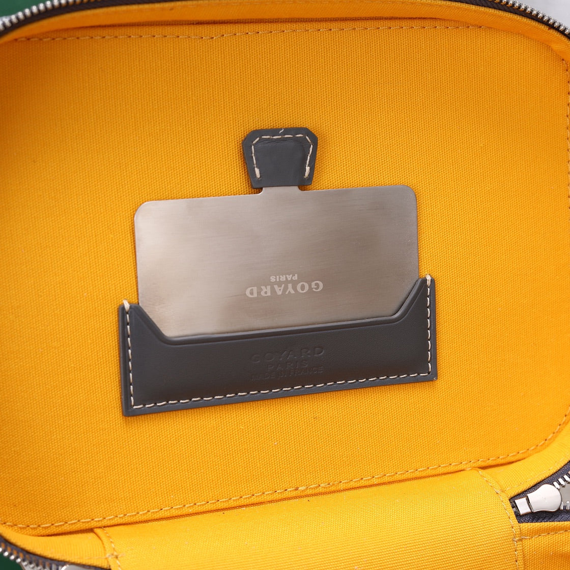 Gogy Grey Chevron Pattern Vanity Case Cosmetic Box Shoulder Bag