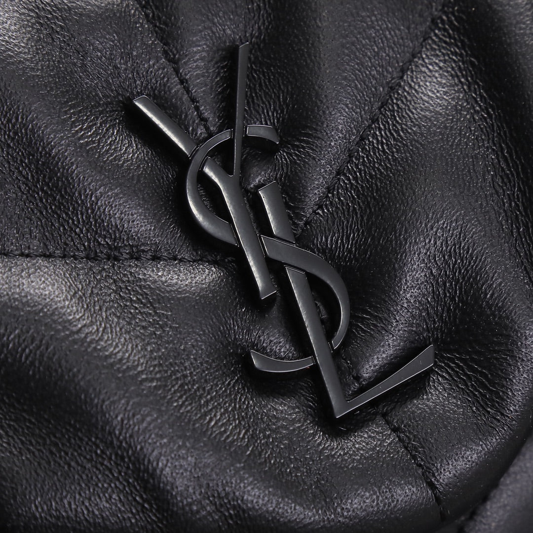 Saint Laurent Puffer Small Bag in Quilted Lambskin - Black