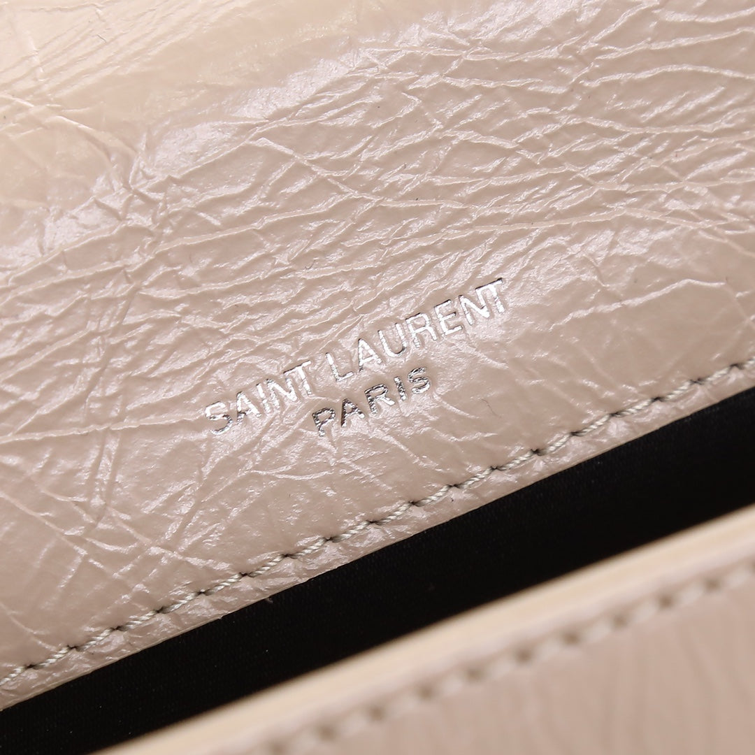 Saint Laurent Niki Quilted Leather Chain Shoulder Bag - Beige