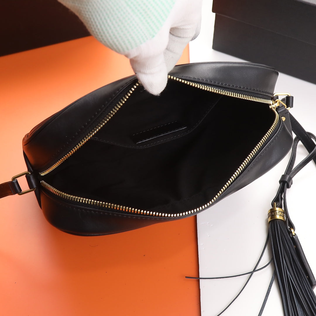 Saint Laurent Lou Baby Quilted Leather Crossbody Bag - Black