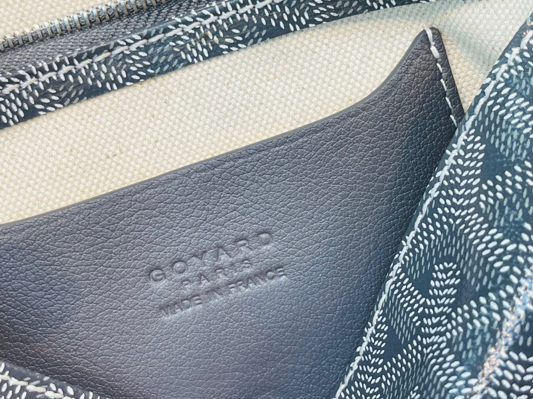 Gogy Luxury Grey Monogram Canvas Flap Shoulder Bag with Detachable Strap