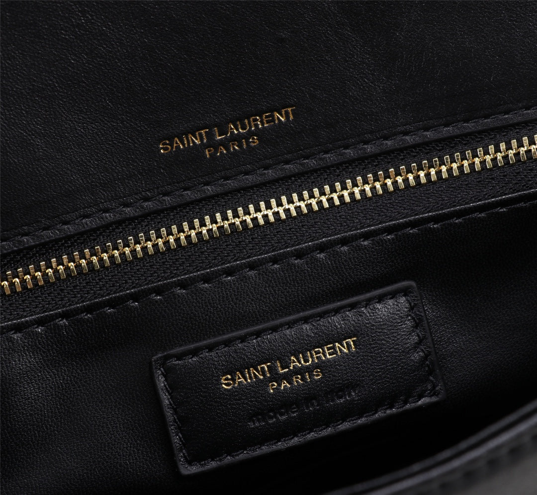 Saint Laurent (YSL) Cassandre Quilted Leather Crossbody Bag - Black