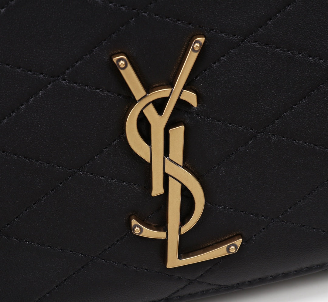Saint Laurent (YSL) Cassandre Quilted Leather Crossbody Bag - Black