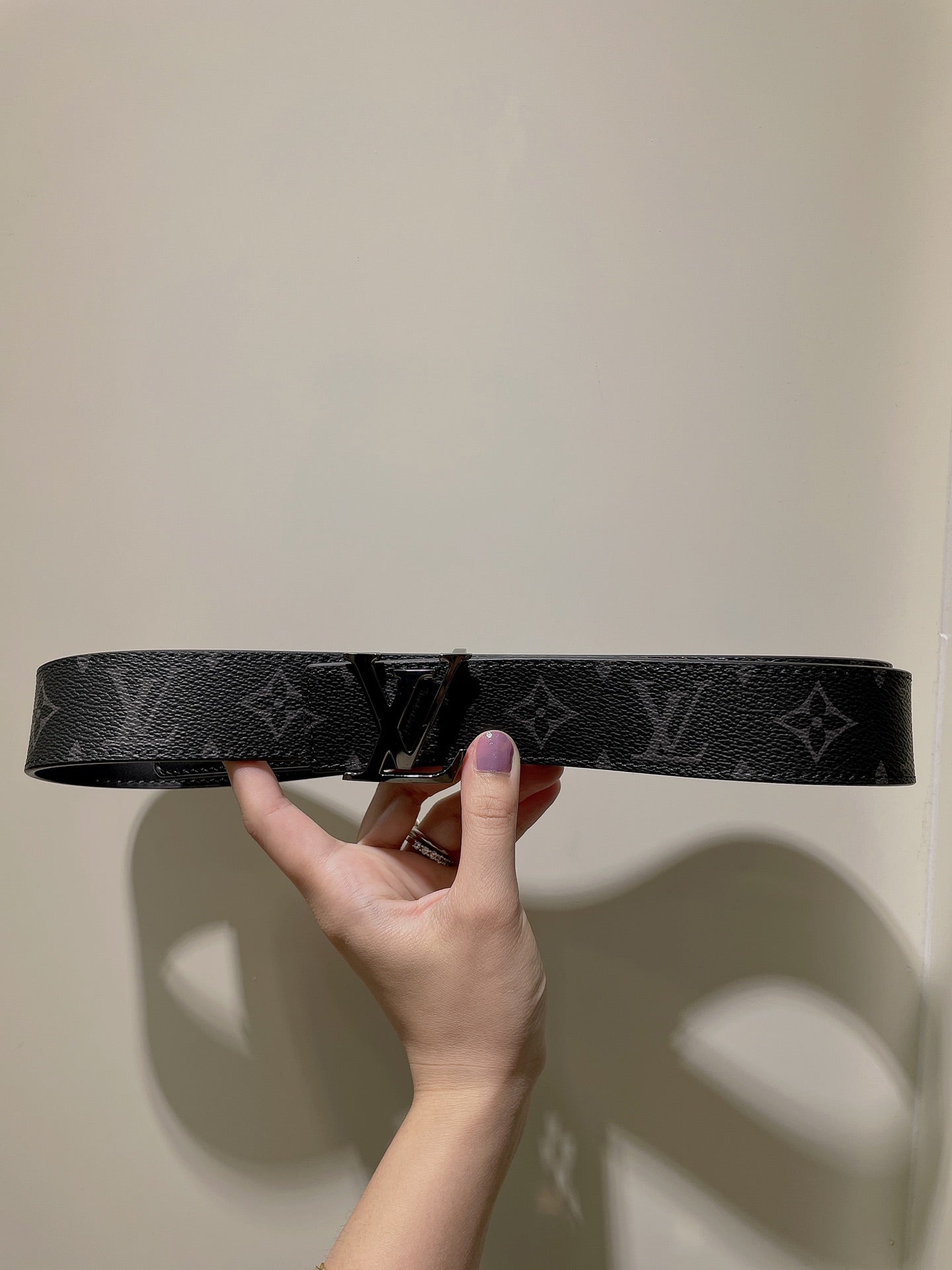 Louis Vuitton LV Initiales 40mm Belt Monogram Eclipse Canvas Black Grey
