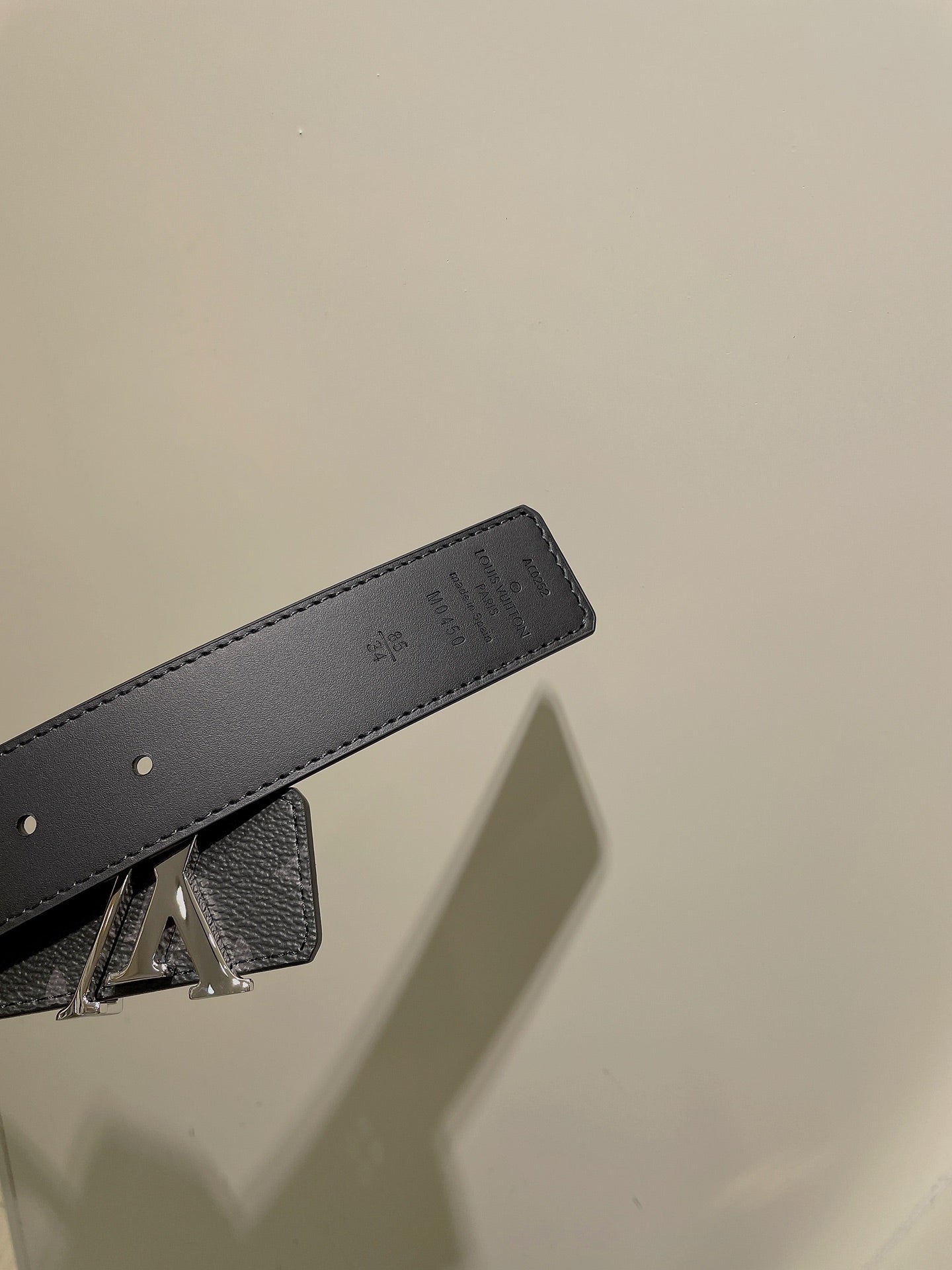 Louis Vuitton LV Initiales 40mm Belt in Monogram Eclipse Canvas, Ruthenium Buckle