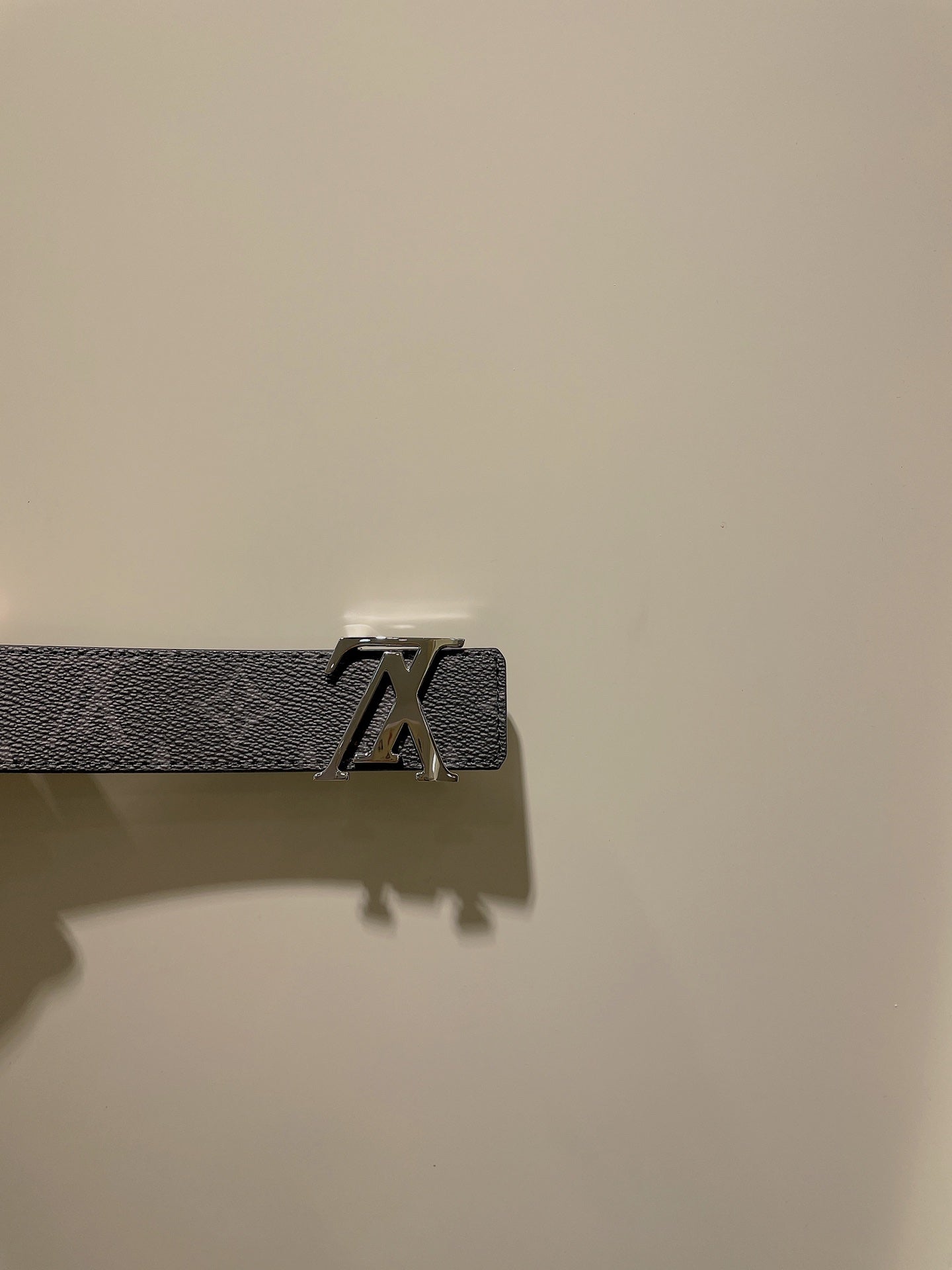 Louis Vuitton LV Initiales 40mm Belt in Monogram Eclipse Canvas, Ruthenium Buckle