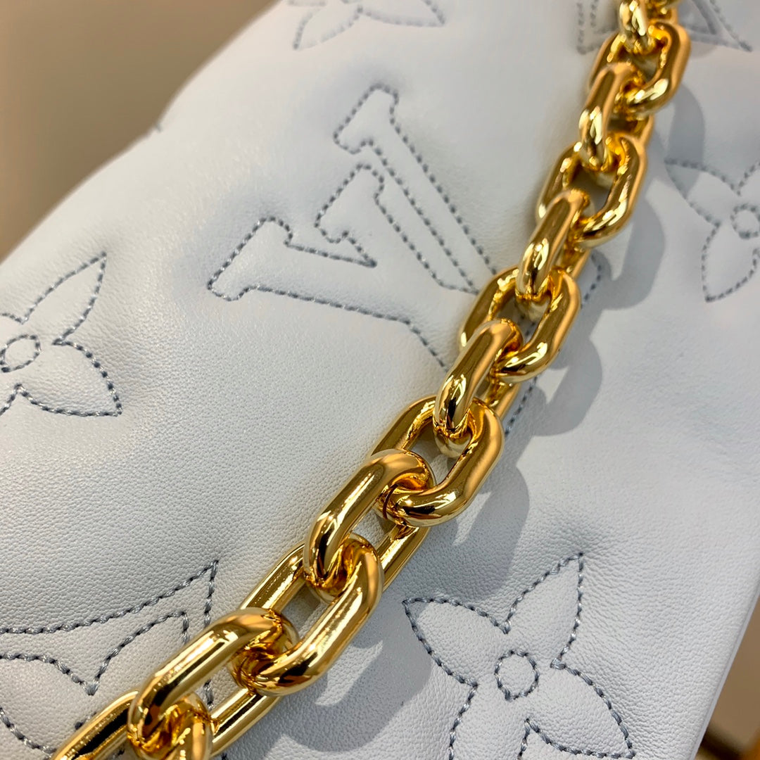 Louis Vuitton Monogram Empreinte Multi Pochette Accessoires Light Blue Crossbody Bag