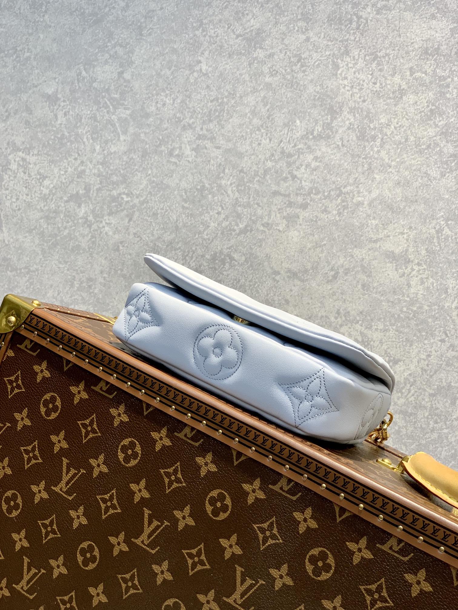 Louis Vuitton Monogram Empreinte Multi Pochette Accessoires Light Blue Crossbody Bag