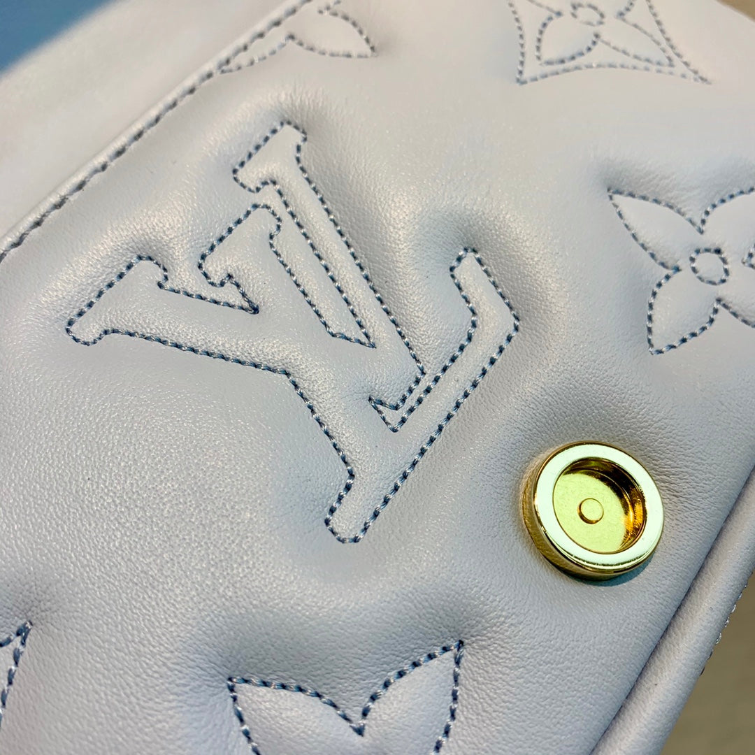 Louis Vuitton Monogram Empreinte Multi Pochette Accessoires Light Blue Crossbody Bag