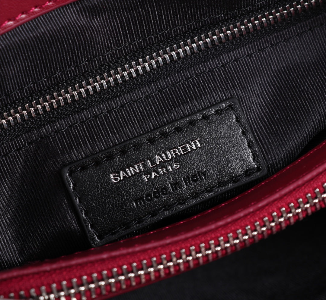 Saint Laurent Loulou Medium Red Quilted Leather Shoulder Bag