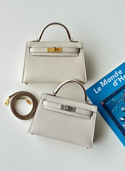 Hermès Kelly Leather Handbags - Iconic Luxury Top Handle Bags with Gold &amp; Silver Hardware