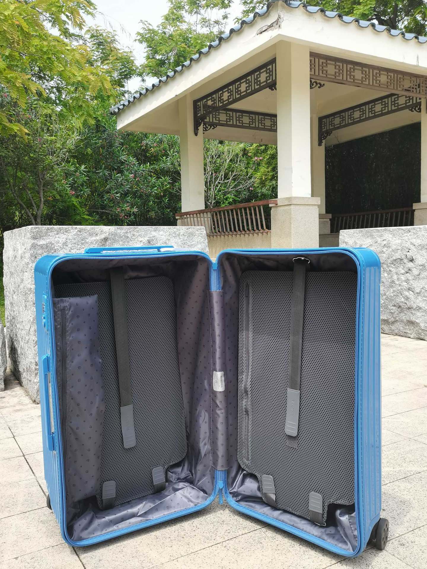 Blue Hardshell Spinner Luggage Trunk Set of 2 for Travel