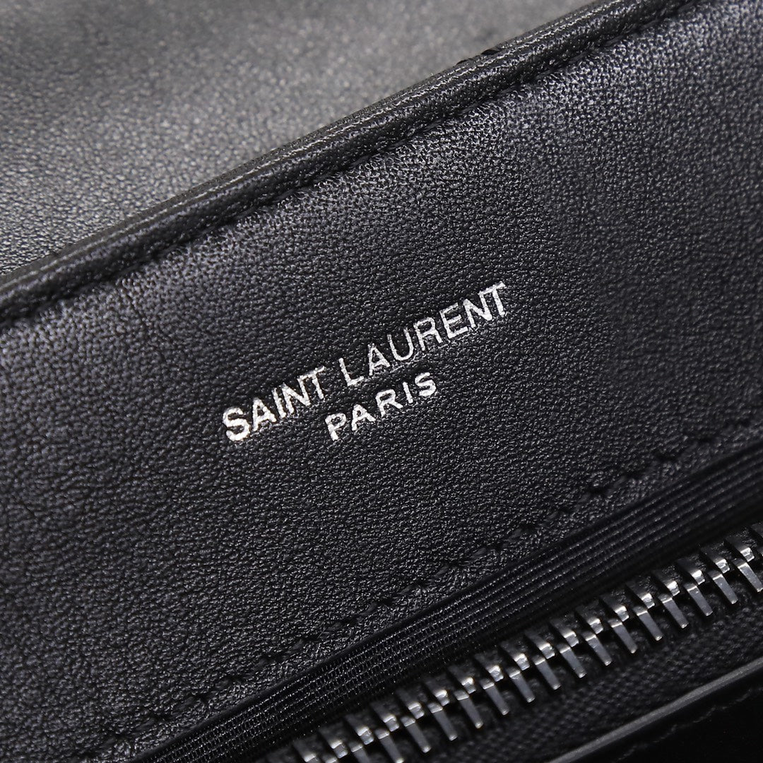 Saint Laurent Loulou Toy Bag in Black Quilted Leather with Black Hardware