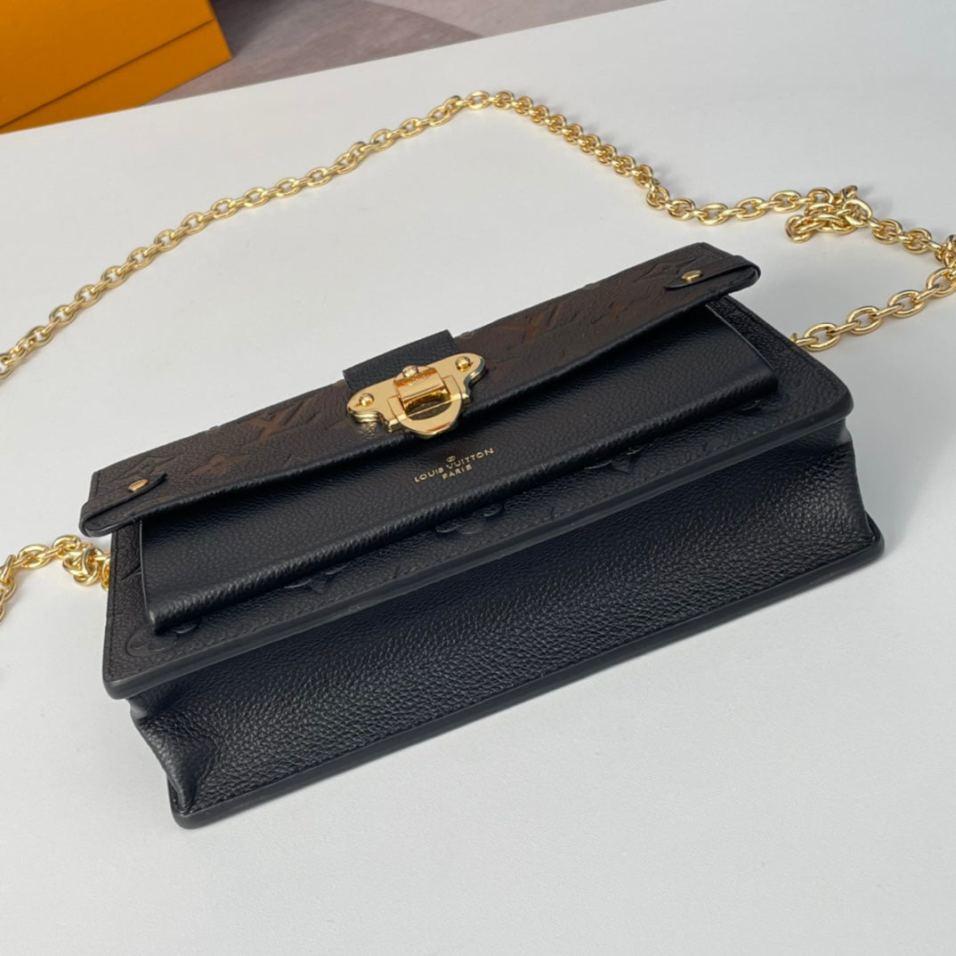 Louis Vuitton Vavin Chain Wallet Monogram Empreinte Leather Noir