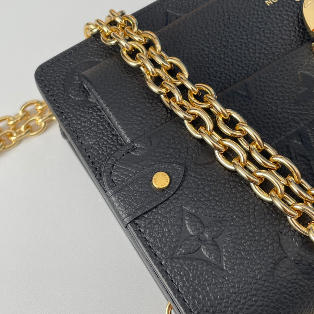 Louis Vuitton Vavin Chain Wallet Monogram Empreinte Leather Noir